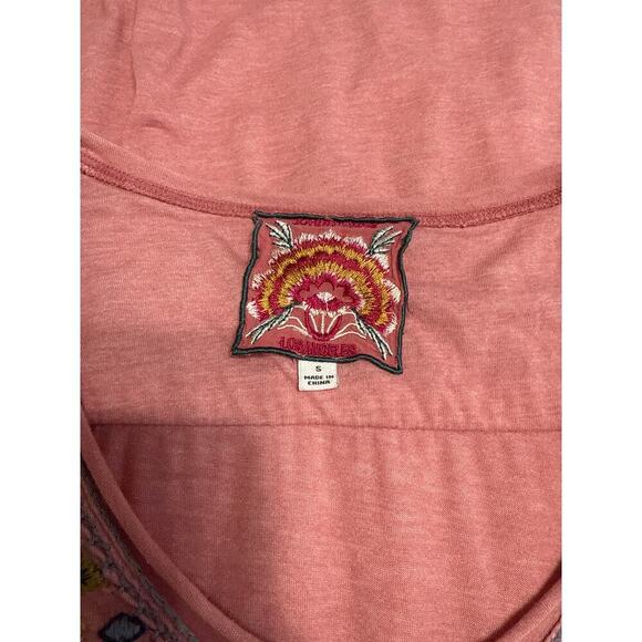Johnny Was Davis Drape Pink Tunic Dress Size Small Trendy Embroidered - Picture 9 of 12